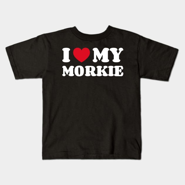 Morkie Kids T-Shirt by ninarts